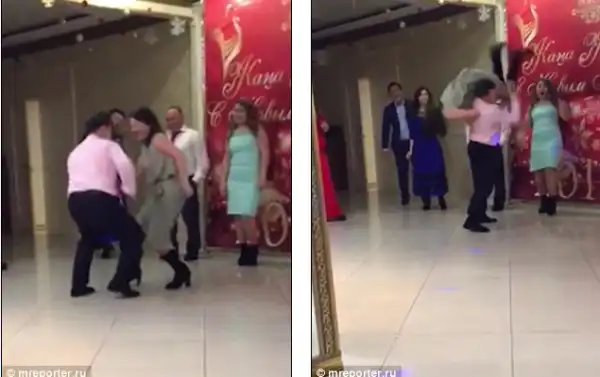 LOLz?Overzealous Man Slams His Partner Onto The Floor While Dancing With Her.